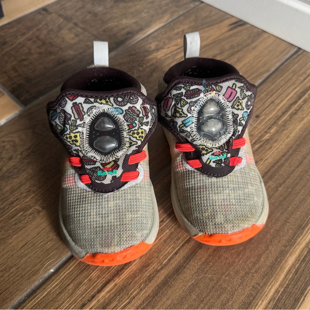 NIKE Lebron 19 TD ‘Fast Food’ XIX Toddler 7C DD0417 001 Grey Fog/Roma Green